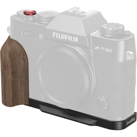 SMALLRIG 5666 L-SHAPED MOUNT PLATE WITH WOODEN HANDLE FOR FUJIFILM X-T30 / T30 II / T30 III BLACK 5666