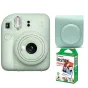 Instant Cameras - Instant camera instax mini 12 MINT GREEN + CASE original + instax mini glossy (10pcs) - buy today in Master Foto store and with delivery