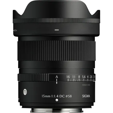 Sigma 15MM F1.4 DC Contemporary for Fujifilm X-Mount APS-C mirrorless wide-angle lens