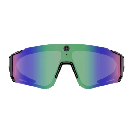 Colmi V06 AI Sports Sunglasses Black with Blue Lenses 2K recording