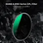 K&F Concept 58MM CPL Filter NANO-X Pro Brass Frame