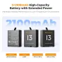 K&F Concept K&F Gopro 13 Camera Battery 2100mAh 3-pack Charger