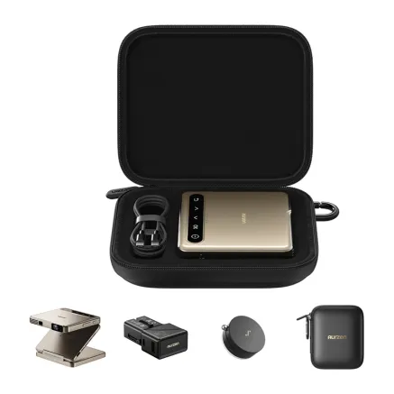 AURZEN Zip Set - Compact DLP projector with 720p resolution, 100 ANSI lumens 