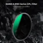 K&F Concept 72MM CPL Filter NANO-X Pro Brass Frame