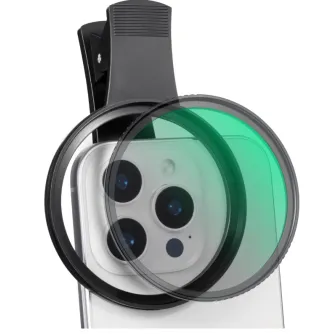 K&F Concept 67mm filtro klipas tvirtinamas prie išmaniojo telefono galinės kameros, su žaliu filtro uždengimu ir greitu montavimu. K&F Concept 67mm filtro klipas tvirtinamas prie išmaniojo telefono galinės kameros, su žaliu filtro uždengimu ir greitu montavimu.