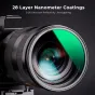 K&F Concept 82MM Magnetic 5pcs Filter Kit GND8 ND8 ND64 ND1000