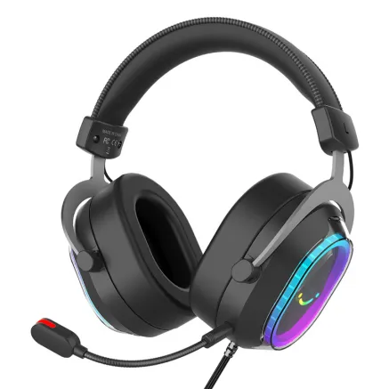 Fifine H13 gaming headphones black - 50mm drivers, 7.1 surround sound, RGB 