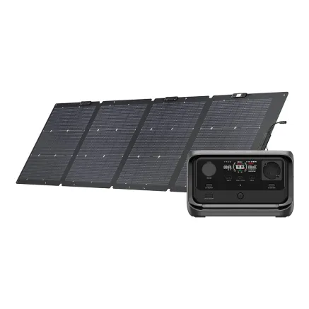 EcoFlow River 3 Plus power station with 220W panel