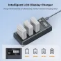 K&F Concept Canon LP-E8 Battery 1200mAh 3-pack Charger