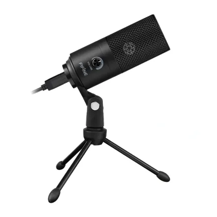 Fifine K669B condenser microphone black - USB, cardioid, 20Hz-20kHz, -43dB 