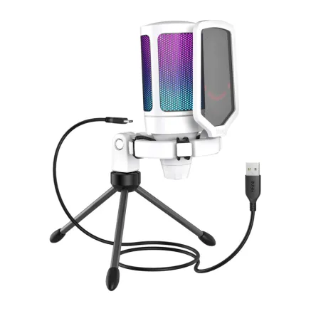 Fifine A6VW condenser gaming microphone white