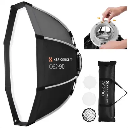K&F Concept 65cm Flat Octagonal Softbox