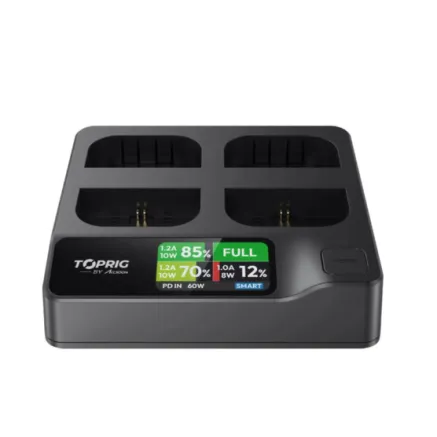 Accsoon TopRig 100W 4-Bay LP-E6 Fast Charger