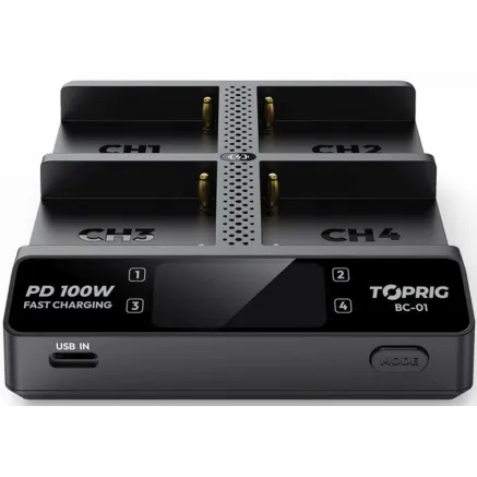 Accsoon TopRig 100W 4-Bay NP-F Fast Charger