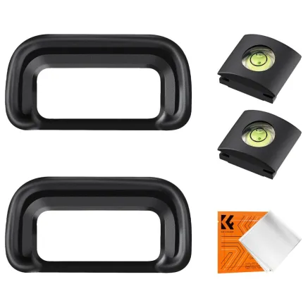 K&F Concept Viewfinder and Hot-Shoe Accessory Kit - Eyecups, Bubble Levels,