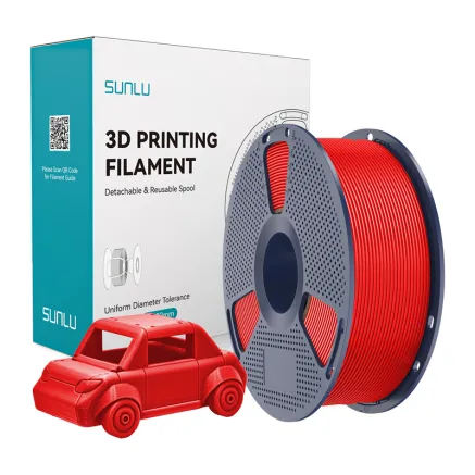 Sunlu PETG Filament Red - Durable 3D printing material with excellent adhesion