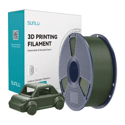 Sunlu PETG Filament Olive - Durable 3D printing material with excellent adhesion