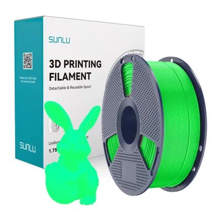 Sunlu PLA Glow In The Dark Green - 1.75mm filament, 1kg spool