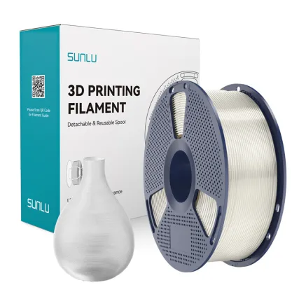Sunlu PETG Filament Transparent - Durable, high impact resistance, 1.27 g/cm 