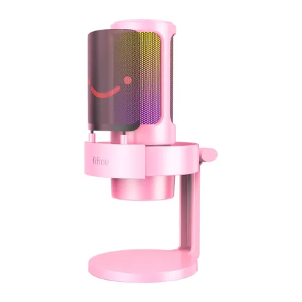 Fifine A8P USB condenser microphone pink