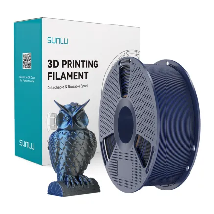 Sunlu PLA+ Silk Dual Color Filament Black and Blue