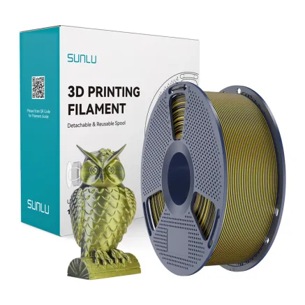 Sunlu PLA+ Silk Dual Color Filament Black and Gold