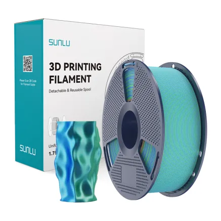Sunlu PLA+ Silk Dual Color Filament Blue-Green
