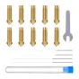 ELEGOO Neptune 4 Plus 4 Max Brass Nozzle Set 0.4mm x4 0.6mm x2 0.8mm x2 1.0mm x2