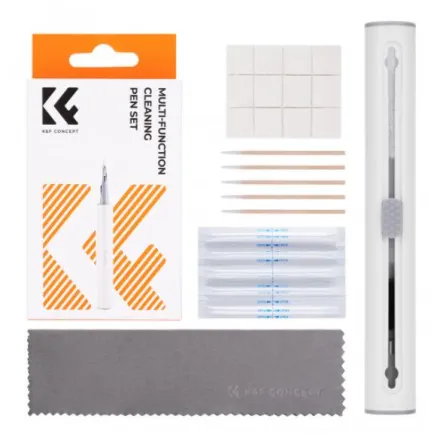 K&F Concept Airpod Cleaner Kit - 3-in-1 cleaning pen, alcohol swab, microfiber 