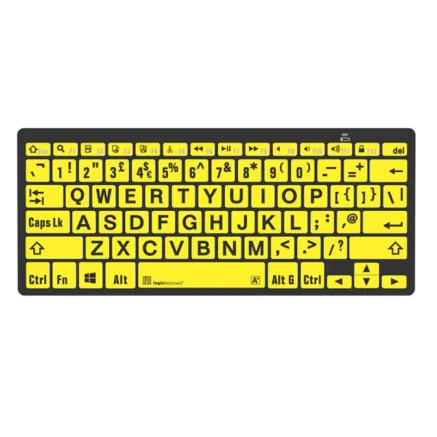 LogicKeyboard XLPrint Bluetooth Black on Yellow UK PC Keyboard