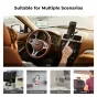 K&F Concept Magnetic Phone Holder for Car Silver - 360 rotatable, strong N52 