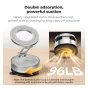 K&F Concept Magnetic Phone Holder for Car Silver - 360 rotatable, strong N52 