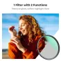 K&F Concept 58MM Multi-functional CPL+Black Mist 1/4 Filter