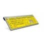 LogicKeyboard XLPrint Slim Line Black on Yellow Keyboard UK