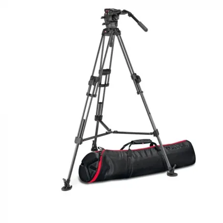 Manfrotto MVK526TWINFC - 16 kg load, fluid head, carbon tripod