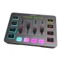 Fifine SC3W audio mixer black - 4 faders, XLR support, RGB backlighting