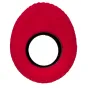 Eyecushion OVAL M Fleece Red - Camera eyecushion for large oval eyecups, fleece 