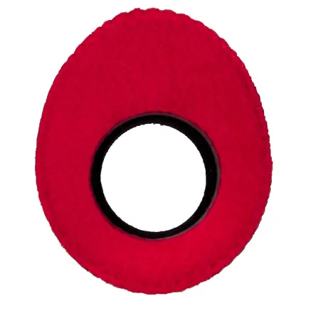 Eyecushion OVAL M Fleece Red - Camera eyecushion for large oval eyecups, fleece 