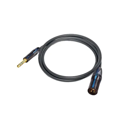 Infinitek L-2E5 microphone cable 4,6mm, XLR(M) / JACK TRS (M) 0,5 m, BLK