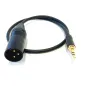 Infinitek L-2E5 microphone cable 4,6mm, XLR(M) / JACK 3,5mm TRS (M) 0,3 m, BLK