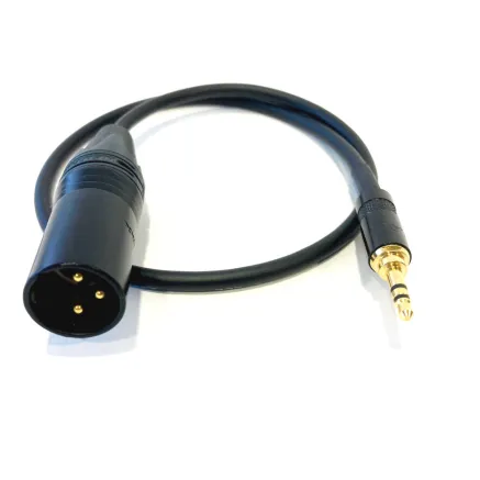 Infinitek L-2E5 microphone cable 4,6mm, XLR(M) / JACK 3,5mm TRS (M) 0,3 m, BLK