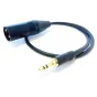 Infinitek L-2E5 microphone cable 4,6mm, XLR(M) / JACK 3,5mm TRS (M) 0,3 m, BLK
