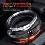 K&F Concept MAF-NEX Adapter - Metal construction, manual focus for Sony NEX