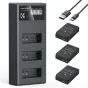 K&F Concept K&F LP-E12 Camera Battery 1100mAh 3-pack Charger