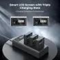 K&F Concept K&F LP-E12 Camera Battery 1100mAh 3-pack Charger