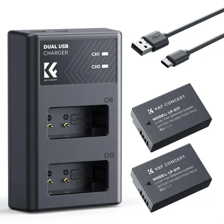 K&F Concept K&F LP-E17 1250mAh Dual Battery Charger