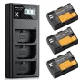 K&F Concept K&F LP-E6NH KF28.0039V1 Camera Battery 2250mAh 3-pack Charger