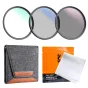 K&F Concept 49mm 3pcs Professional Lens Filter Kit (MCUV/CPL/ND4)