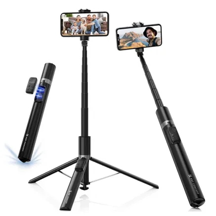 K&F Concept K&F MX96 - Selfie stick, mini tripod, Bluetooth remote, 448g