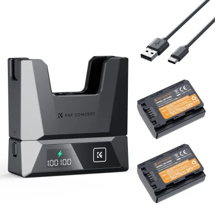 K&F Concept K&F Sony NP-FZ100 Dual Battery 2-pack + Charger